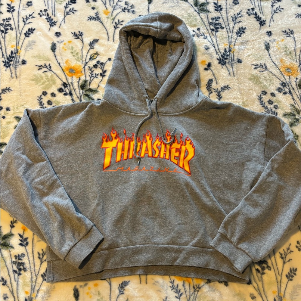 Thrasher Cropped Hoodie